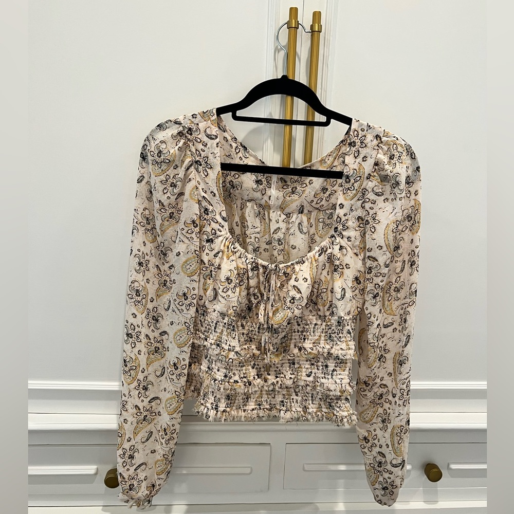 Free People Square Neck Blouse